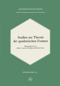 Produktbild: Studien zur Theorie der quadratischen Formen
