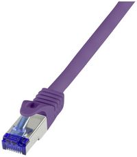 Produktbild: LogiLink C6A039S RJ45 CAT 6a S/FTP 1.00m Violett 1St.
