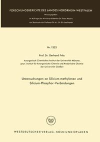 Produktbild: Untersuchungen an Silicium-methylenen und Silicium-Phosphor-Verbindungen