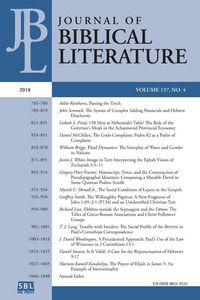 Produktbild: Journal of Biblical Literature 137.4 (2018)