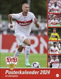 VfB Stuttgart Posterkalender 2024. Die Fußballstars im Poster-Format. Wandkalender mit den besten Spielerfotos des VfB Stuttgart. von |Heye