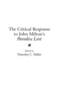 Produktbild: The Critical Response to John Milton's Paradise Lost