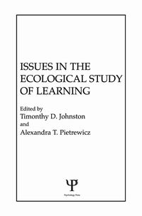 Produktbild: Issues in the Ecological Study of Learning