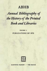 Produktbild: ABHB Annual Bibliography of the History of the Printed Book and Libraries