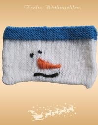 Produktbild: Strickanleitung Schneemanntasche 21x12 cm