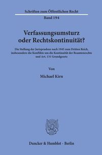 Produktbild: Verfassungsumsturz oder Rechtskontinuit&auml;t?