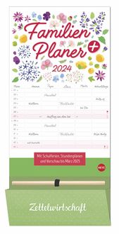 Bild vom Artikel Familienplaner plus Tasche 2024. Familienkalender mit 5 Spalten. Familien-Wandkalender mit Schulferien. Praktischer Wandplaner inklusive Tasche zur Au vom Autor 