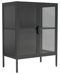 Produktbild: Stahl Glas Standvitrine Vitrine Schaukasten FlokaS