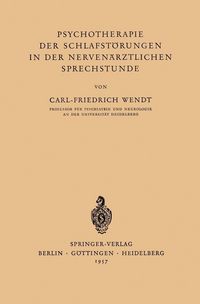 Produktbild: Psychotherapie der Schlafst&ouml;rungen in der Nerven&auml;rztlichen Sprechstunde