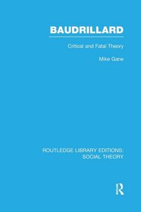 Produktbild: Baudrillard (RLE Social Theory)