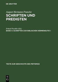 Produktbild: Schriften zur biblischen Hermeneutik I