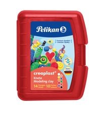 Produktbild: Pelikan Kinderknete Creaplast® 10 Farben im roten Etui, 240g