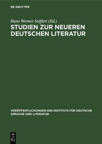 Produktbild: Studien zur neueren deutschen Literatur
