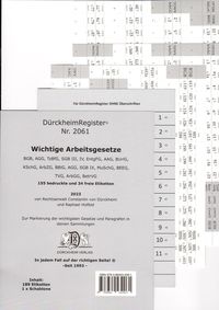 Bild vom Artikel DürckheimRegister® ARBEITSGESETZE 2023 vom Autor Constantin Dürckheim