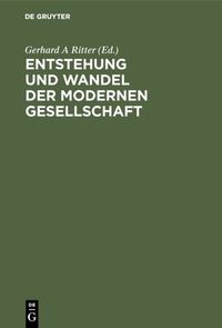 Produktbild: Entstehung und Wandel der modernen Gesellschaft