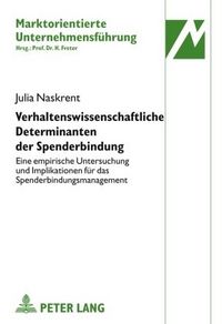 Produktbild: Verhaltenswissenschaftliche Determinanten der Spenderbindung