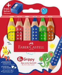 Produktbild: Faber-Castell Buntstifte Grippy 6er Set mit Spitzer