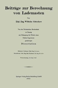Produktbild: Beitr&auml;ge zur Berechnung von Lademasten