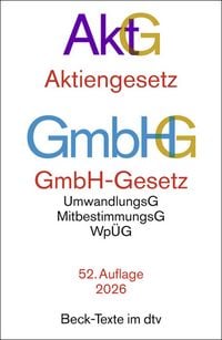 Produktbild: Aktiengesetz, GmbH-Gesetz. AktG GmbHG