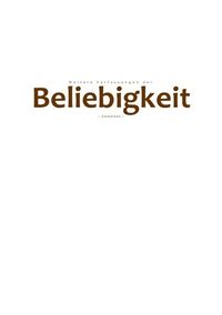 Produktbild: Weitere Verfassungen der Beliebigkeit