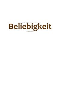 Produktbild: Weitere Verfassungen der Beliebigkeit