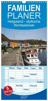 Produktbild: Familienplaner 2027 - Helgoland - idyllische Nordseeinsel mit 5 Spalten (Wandkalender, 21 x 45 cm) CALVENDO