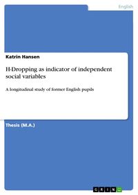 Produktbild: H-Dropping as indicator of independent social variables
