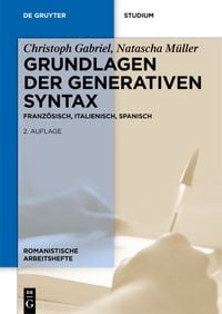 Produktbild: Grundlagen der generativen Syntax