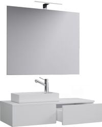 Produktbild: 3-tlg G&auml;ste WC Waschplatz Waschtisch Gudas Spiegel