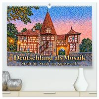 Produktbild: Deutschland als Mosaik. Stadt f&uuml;r Stadt ein Kunstwerk (hochwertiger Premium Wandkalender 2027 DIN A2 quer), Kunstdruck in Hochglanz