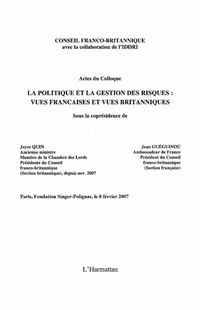 Produktbild: Politique et la gestion des risques La