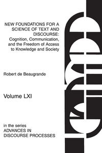 Produktbild: New Foundations for a Science of Text and Discourse