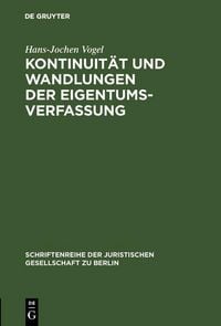 Produktbild: Kontinuit&auml;t und Wandlungen der Eigentumsverfassung