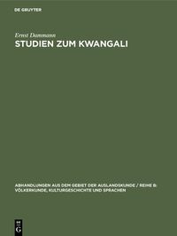 Produktbild: Studien zum Kwangali