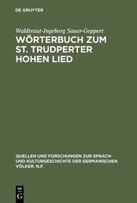 Produktbild: W&ouml;rterbuch zum St. Trudperter Hohen Lied