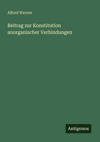 Produktbild: Beitrag zur Konstitution anorganischer Verbindungen