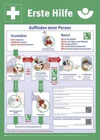 Produktbild: SafetyMarking 43.2914 Aushang Anleitung zur Ersten Hilfe bei Unf&auml;llen Kunststoff (B x H) 400 mm x 560 mm 1 St.