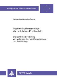 Produktbild: Internet-Suchmaschinen als rechtliches Problemfeld