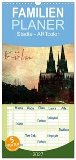 Produktbild: Familienplaner 2027 - K&ouml;ln mit 5 Spalten (Wandkalender, 21 x 45 cm) CALVENDO