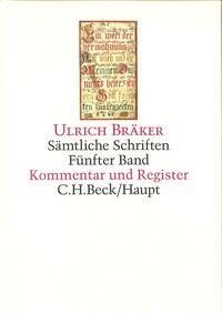 Bild vom Artikel Sämtliche Schriften Bd. 5: Kommentar und Register vom Autor Ulrich Bräker