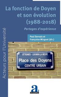 Produktbild: La fonction de Doyen et son &eacute;volution (1988-2018)