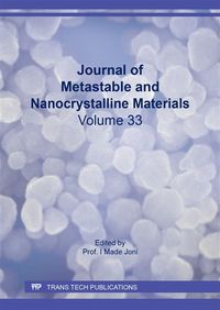 Produktbild: Journal of Metastable and Nanocrystalline Materials Vol. 33