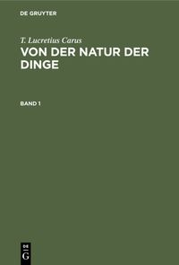 Produktbild: Von der Natur der Dinge. Band 1