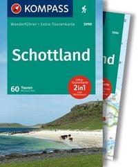 Produktbild: KOMPASS Wanderf&uuml;hrer Schottland, Wanderungen an den K&uuml;sten und in den Highlands 60 Touren mit Extra-Tourenkarte