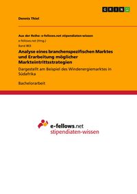 Produktbild: Analyse eines branchenspezifischen Marktes und Erarbeitung m&ouml;glicher Markteintrittsstrategien