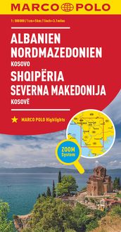 MARCO POLO Länderkarte Albanien, Nordmazedonien 1:500.000 Mairdumont GmbH & Co. Kg