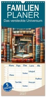 Produktbild: Familienplaner 2027 - Das versteckte Universum mit 5 Spalten (Wandkalender, 21 x 45 cm) CALVENDO