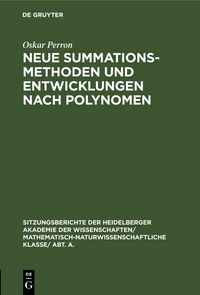 Produktbild: Neue Summationsmethoden und Entwicklungen nach Polynomen