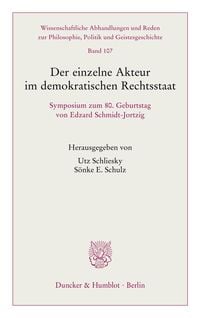 Produktbild: Der einzelne Akteur im demokratischen Rechtsstaat.