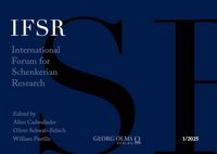 Produktbild: International Forum for Schenkerian Research | IFSR 01/2025